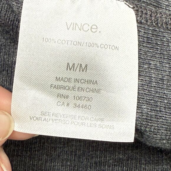 Vince Mens Pullover Size M Navy Long Sleeve Sweater Cotton Preppy Minimalist - Picture 11 of 12